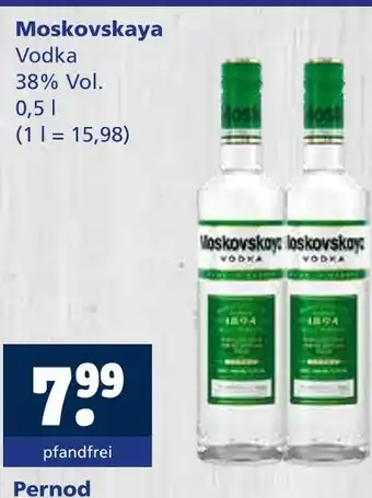 Getränkewelt Moskovskaya vodka 38% vol Angebot