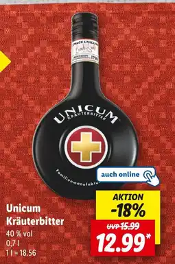 Lidl Unicum unicum kräuterbitter Angebot