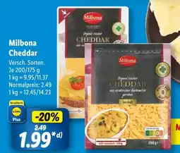 Lidl Milbona cheddar Angebot