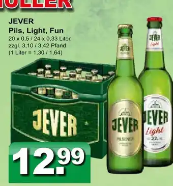 Getränkeparadies Gefromm Jever pils, light, fun Angebot