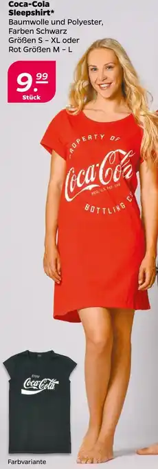 NETTO Coca-cola sleepshirt schwarz Angebot