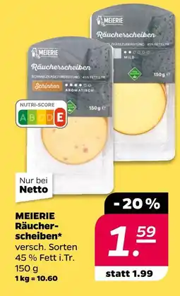 NETTO Meierei räucherscheiben schinken Angebot
