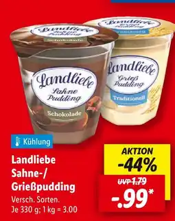 Lidl Landliebe sahne-/ grießpudding Angebot
