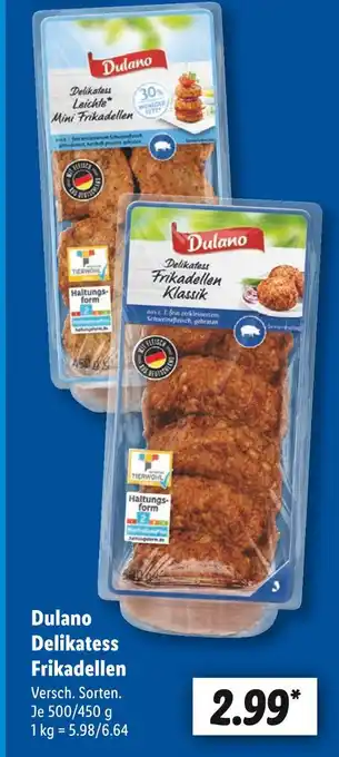 Lidl Dulano delikatess leichte mini frikadellen Angebot