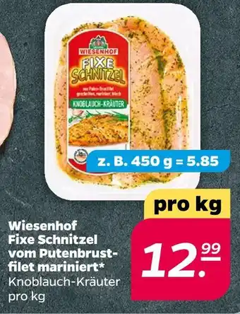 NETTO Wiesenhof fixe schnitzel vom putenbrustfilet mariniert knoblauch-kräuter Angebot