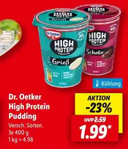 Lidl Dr. oetker high protein pudding grieß Angebot