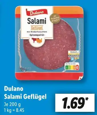 Lidl Dulano salami geflügel Angebot