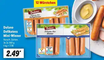 Lidl Dulano delikatess mini geflügelwiener Angebot