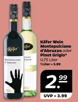 NETTO Käfer montepulciano d’abruzzo oder pinot grigio Angebot