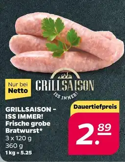 NETTO Frische grobe bratwurst Angebot