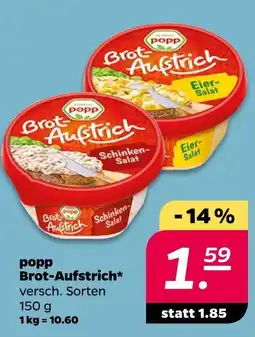 NETTO Popp brot-aufstrich schinken-salat Angebot