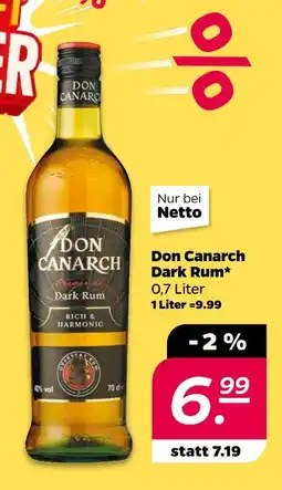 NETTO Don canarch don canarch dark rum Angebot