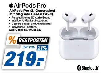 expert Techno Land AirPods Pro (2. Generation) mit MagSafe Case (USB-C) Angebot