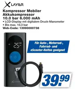 expert Techno Land LAYER Kompressor Mobiler Akkukompressor 10.0 bar 6.000 mAh Angebot
