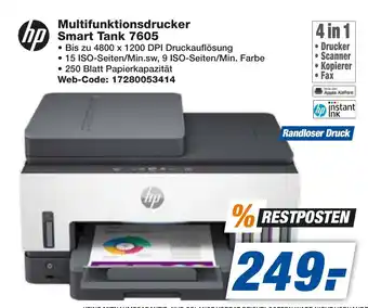 expert Techno Land hp Multifunktionsdrucker Smart Tank 7605 Angebot