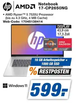 expert Techno Land hp Notebook 17-CP2650NG Angebot
