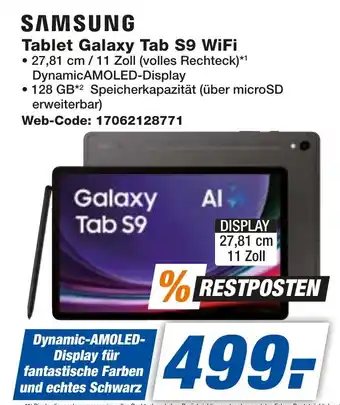 expert Techno Land SAMSUNG Tablet Galaxy Tab S9 WiFi Angebot