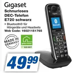 expert Techno Land Gigaset Schnurloses DEC-Telefon E720 schwarz Angebot