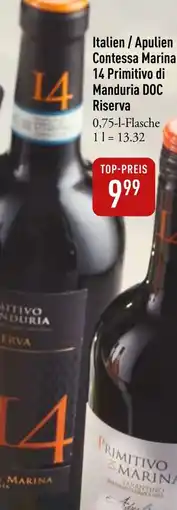 Galeria Markthalle Contessa Marina 14 Primitivo di Manduria DOC Riserva Angebot