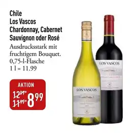 Galeria Markthalle Chile Los Vascos Chardonnay, Cabernet Sauvignon oder Rosé Angebot
