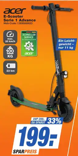 K+B Expert acer E-Scooter Serie 1 Advance Angebot
