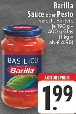Edeka Barilla Sauce oder Pesto Angebot