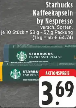 Edeka Starbucks Kaffeekapseln by Nespresso Angebot