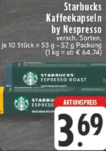 Edeka Starbucks Kaffeekapseln by Nespresso Angebot