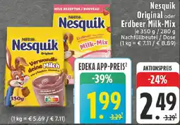 Edeka Nesquik Original oder Erdbeer Milk-Mix Angebot