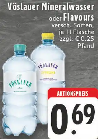 Edeka Vöslauer Mineralwasser oder Flavours Angebot
