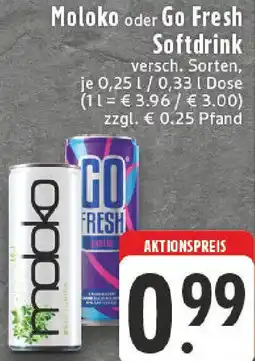 Edeka Moloko oder Go Fresh Softdrink Angebot