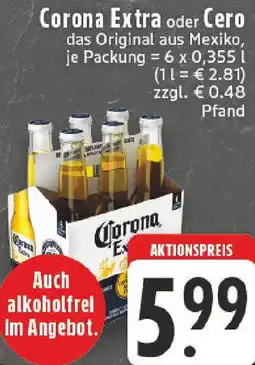 Edeka Corona Extra oder Cero Angebot