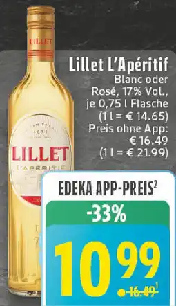 Edeka Lillet L'Apéritif Angebot
