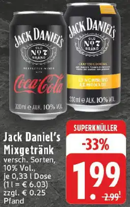 Edeka Jack Daniel's Mixgetränk Angebot