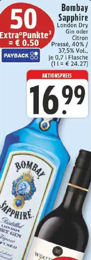 Edeka Bombay Sapphire Angebot