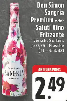 Edeka Don Simon Sangria Premium oder Saluti Vino Frizzante Angebot