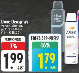 Edeka Dove Deospray Angebot