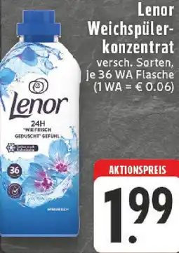 Edeka Lenor Weichspülerkonzentrat Angebot