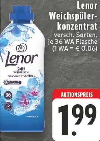 Edeka Lenor Weichspülerkonzentrat Angebot