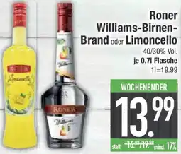 E-Center Roner Williams-Birnen Brand oder Limoncello Angebot