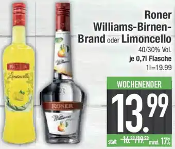 E-Center Roner Williams-Birnen Brand oder Limoncello Angebot