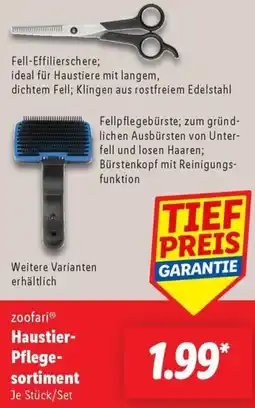 Lidl zoofari Haustier Pflegesortiment Angebot