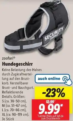 Lidl zoofari Hundegeschirr Angebot