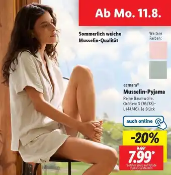 Lidl esmara Musselin-Pyjama Angebot