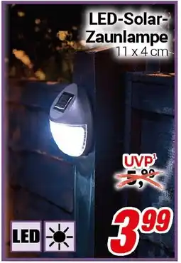 CENTERSHOP LED-Solar Zaunlampe Angebot