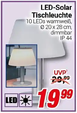 CENTERSHOP LED-Solar Tischleuchte Angebot