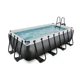 Netto Marken-Discount EXIT Black Leather Pool 400x200x100cm mit Filterpumpe - schwarz Angebot