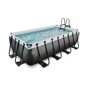Netto Marken-Discount EXIT Black Leather Pool 400x200x100cm mit Filterpumpe - schwarz Angebot