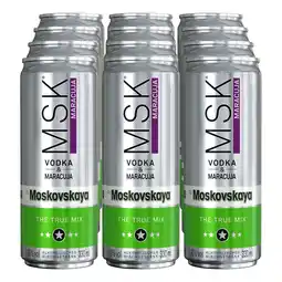 Netto Marken-Discount Moskovskaya MSK Vodka & Maracuja 10,0 % vol 0,33 Liter, 12er Pack Angebot