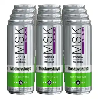 Netto Marken-Discount Moskovskaya MSK Vodka & Maracuja 10,0 % vol 0,33 Liter, 12er Pack Angebot